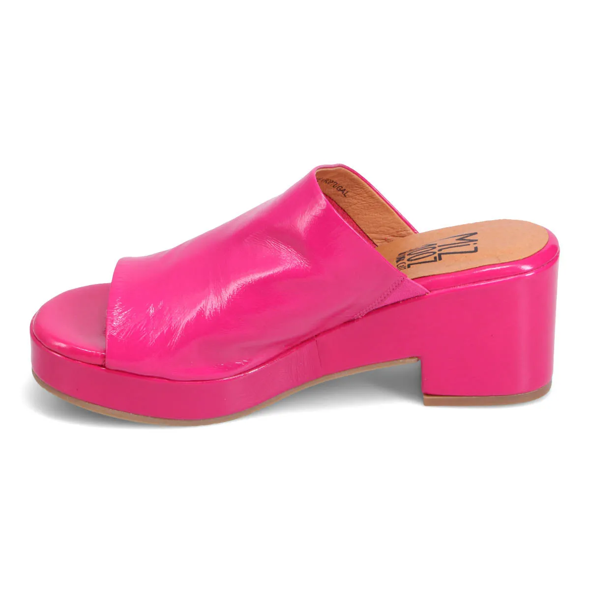 Gwen Patent Heeled Slide