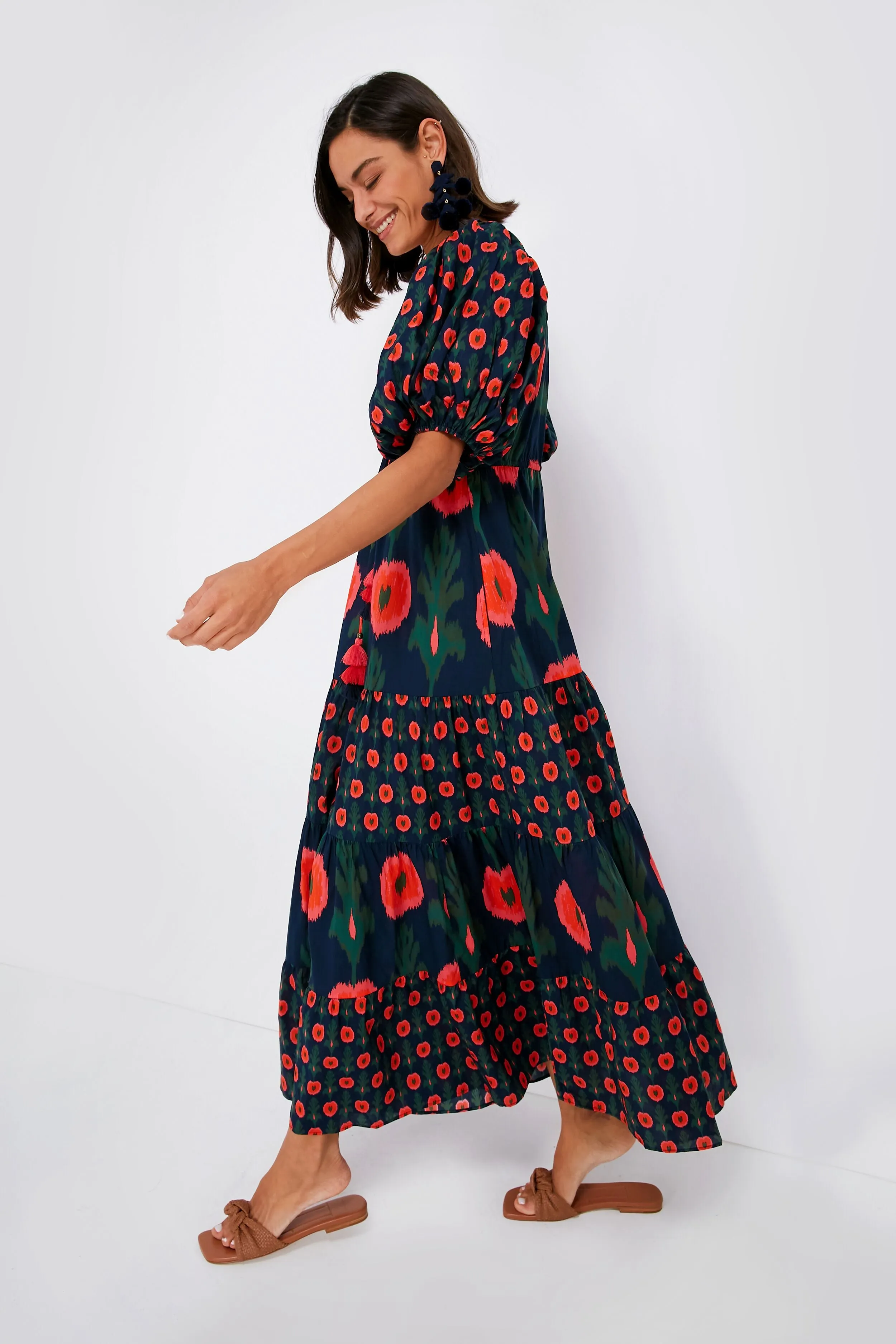 Hanging Flower Midnight Navy Vilette Dress