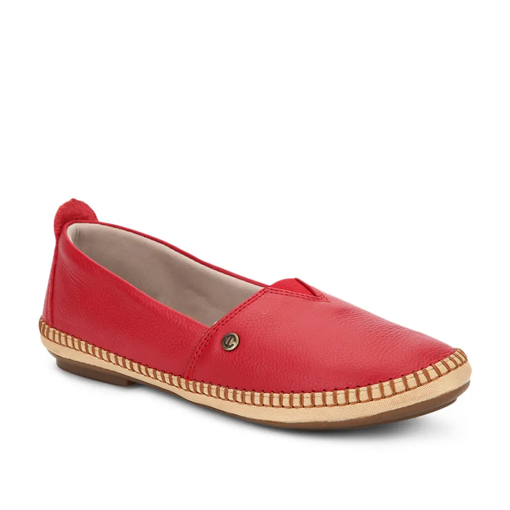 Healers Casual (Red) Ballerina Shoes For Women LARRY-02 By Liberty