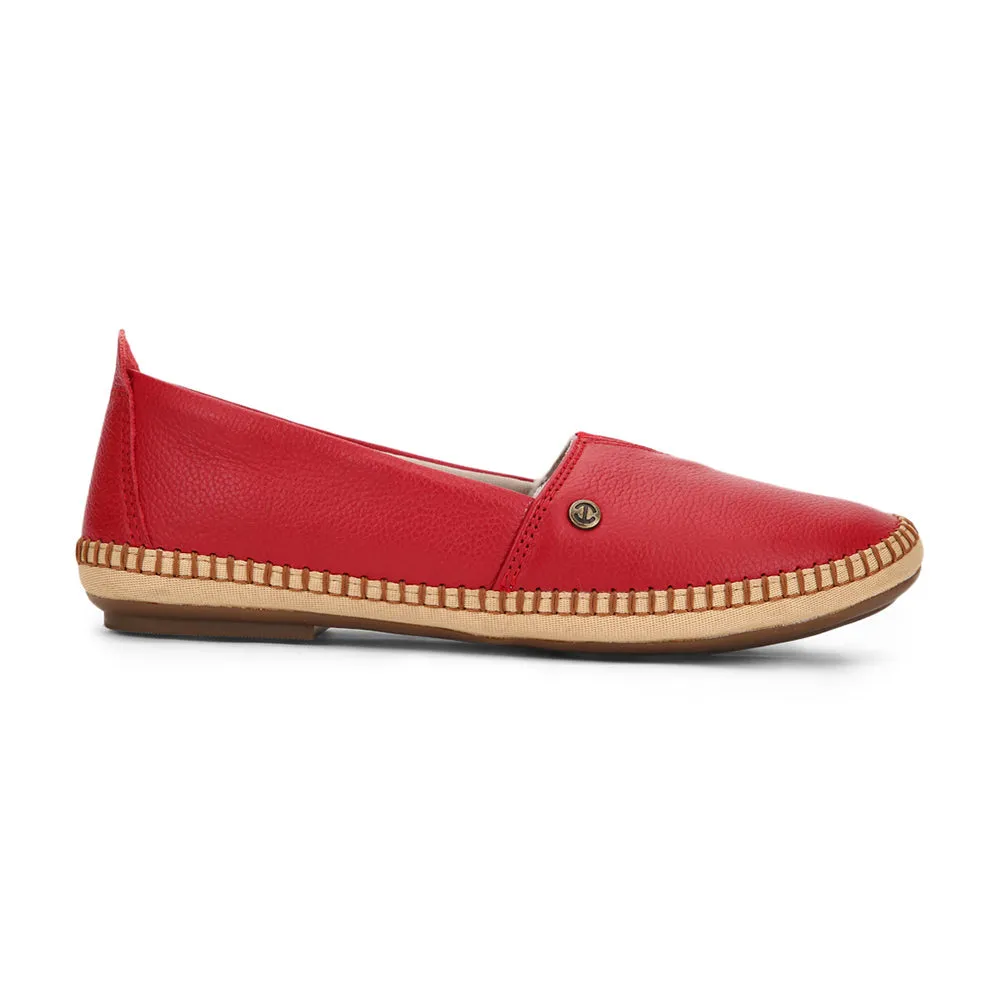 Healers Casual (Red) Ballerina Shoes For Women LARRY-02 By Liberty