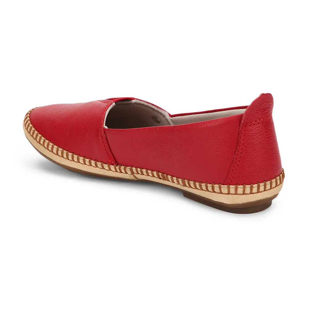 Healers Casual (Red) Ballerina Shoes For Women LARRY-02 By Liberty