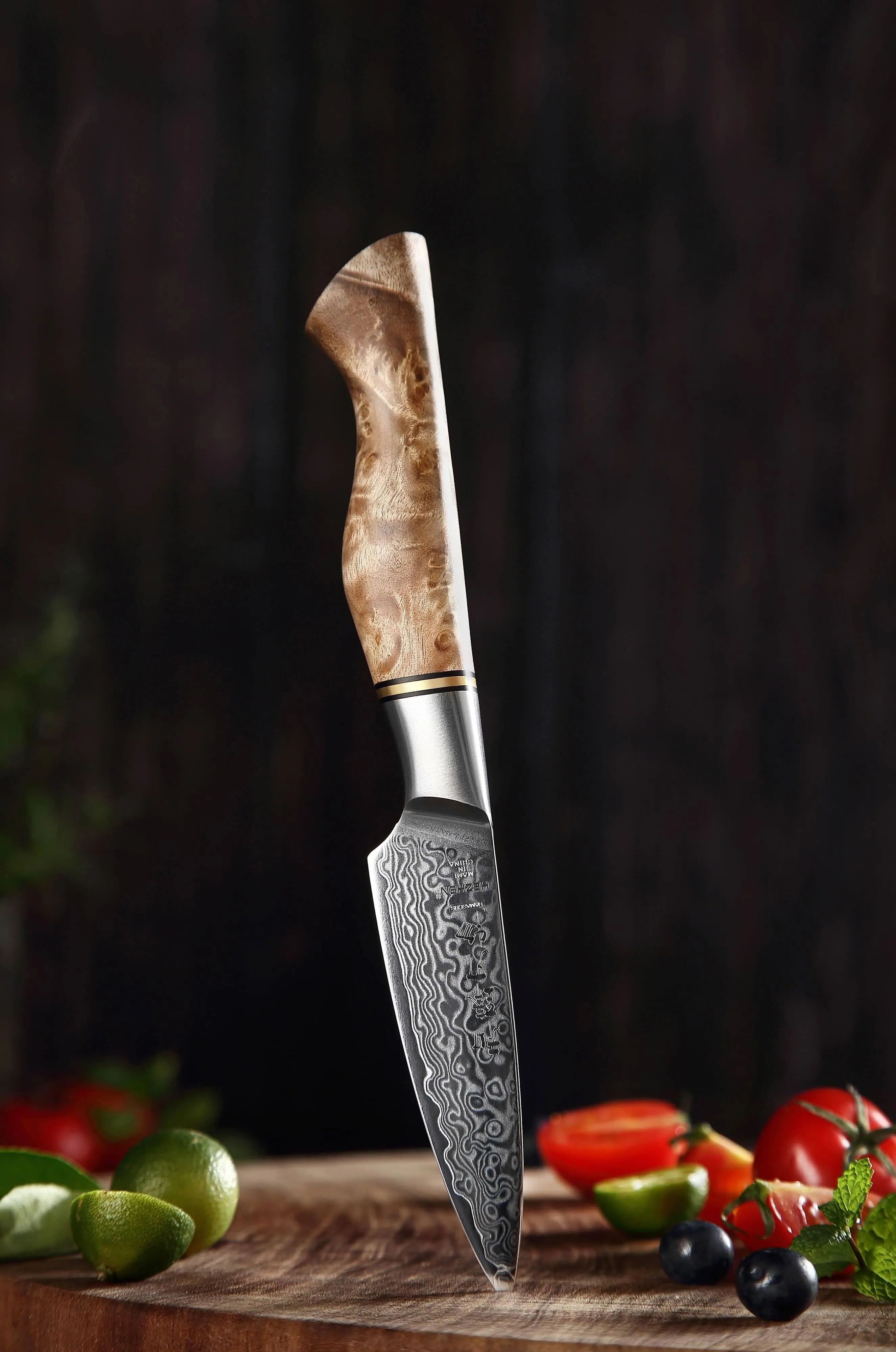 Hezhen B30 Forged Damascus Stainless Steel Kitchen Japanese style Paring Knife