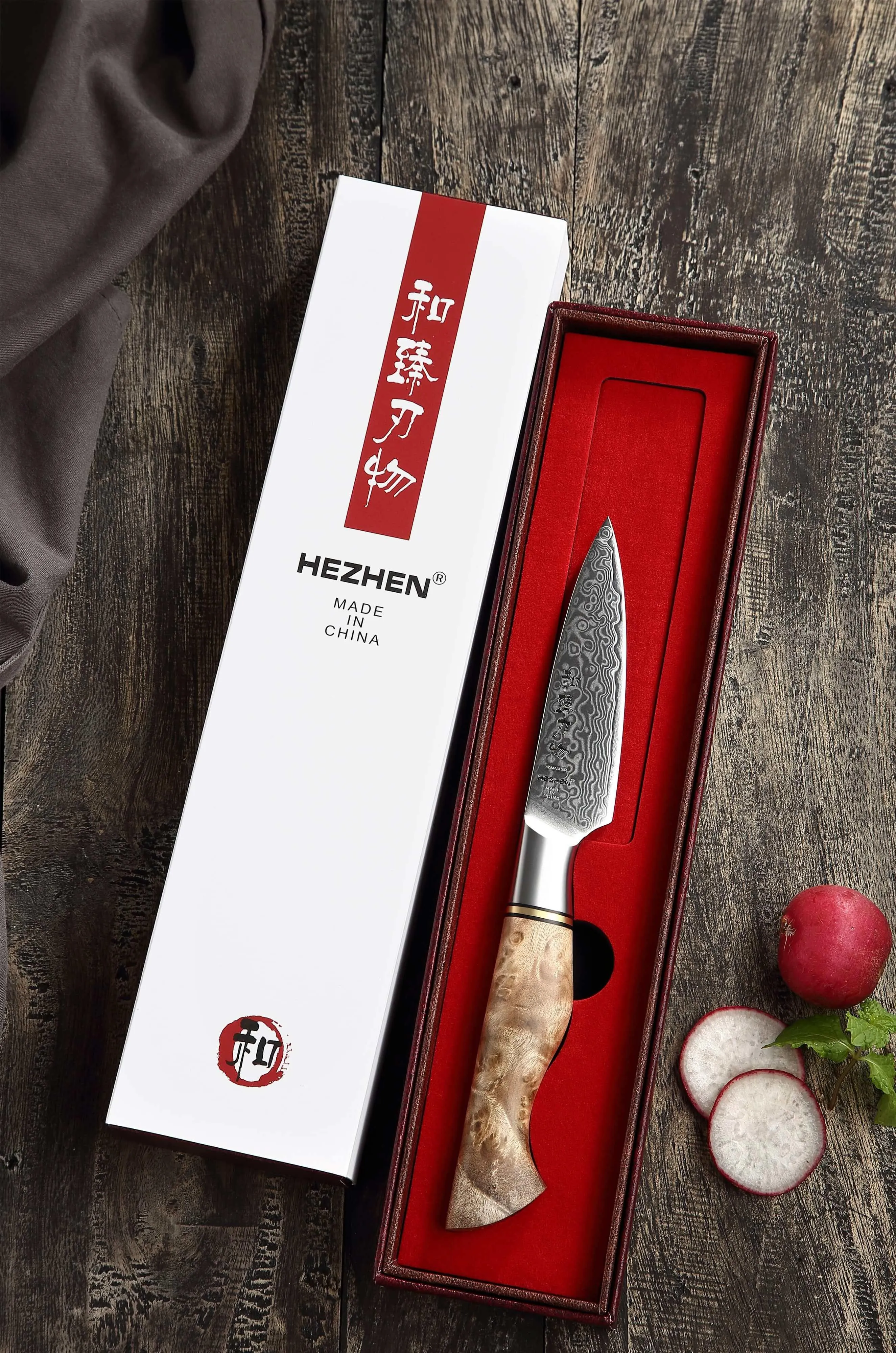 Hezhen B30 Forged Damascus Stainless Steel Kitchen Japanese style Paring Knife