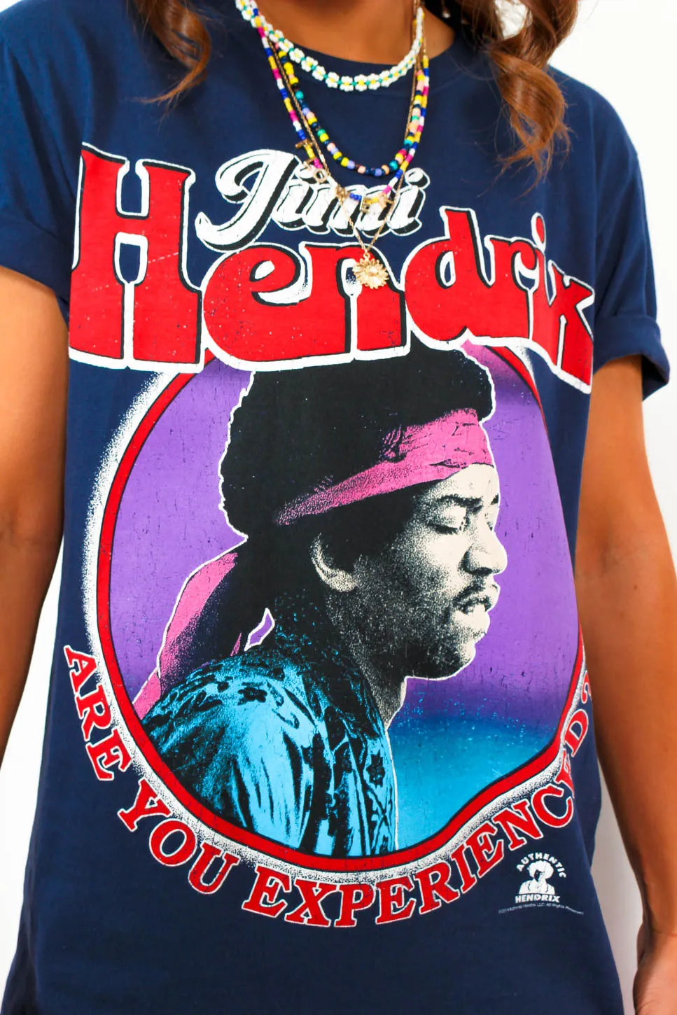 Im With The Band - Navy Jimi Hendrix Licenced T-Shirt