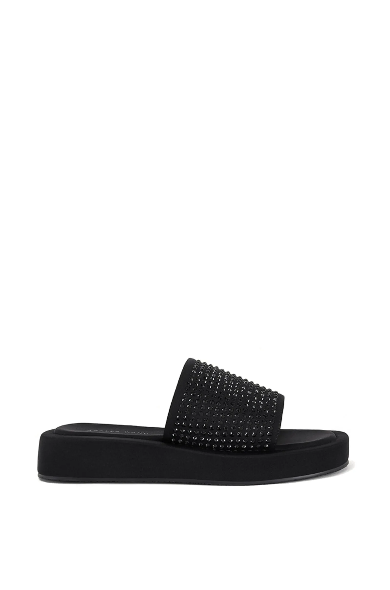 ISLANDTIME-BLACK FLATFORM SANDAL