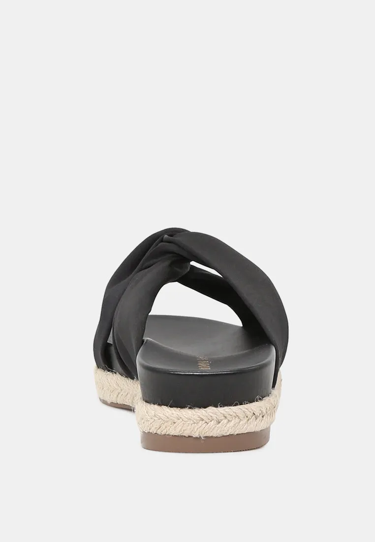 Jaycee Espadrille Platform Criss Cross Strap Sandals