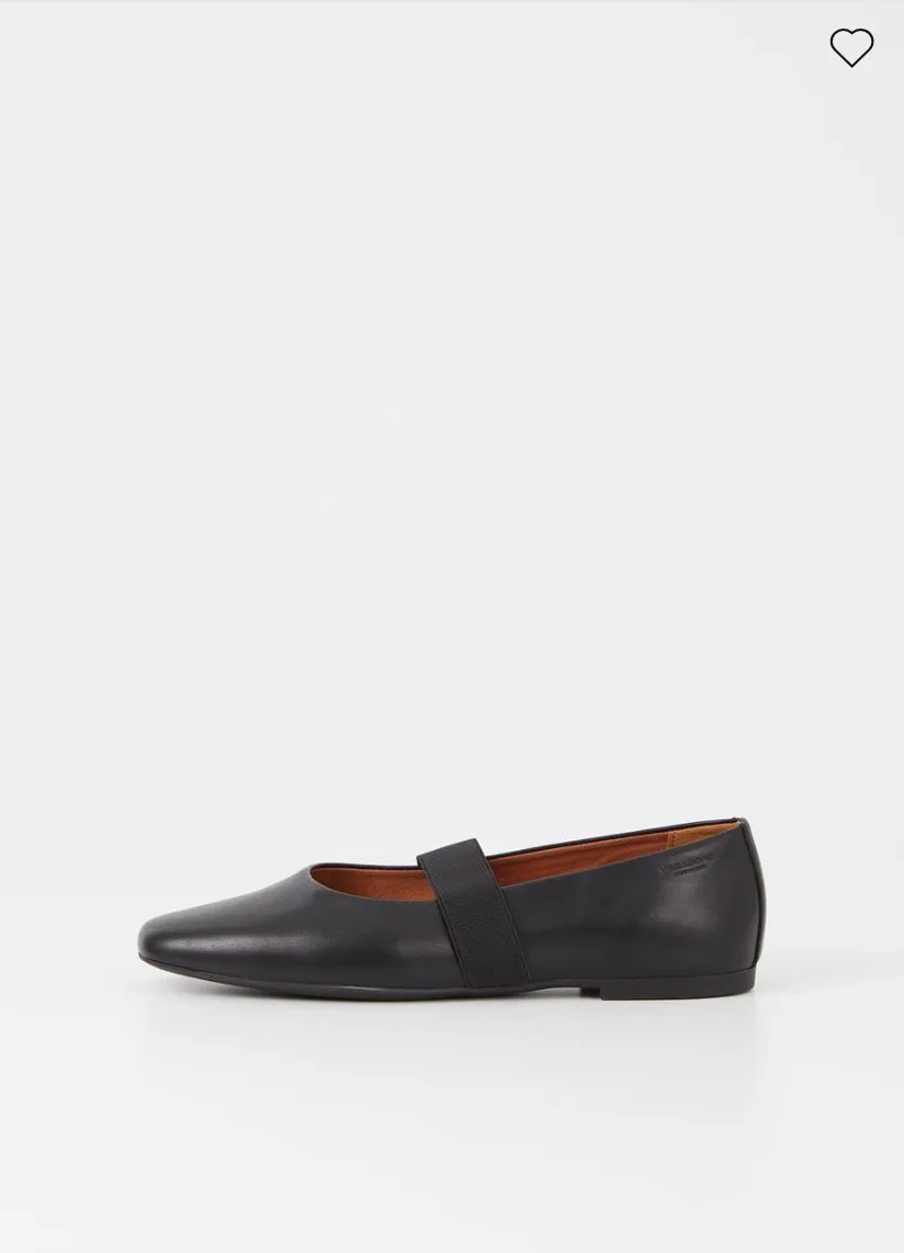 Jolin Mary Jane flats Black Leather  - Vagabon