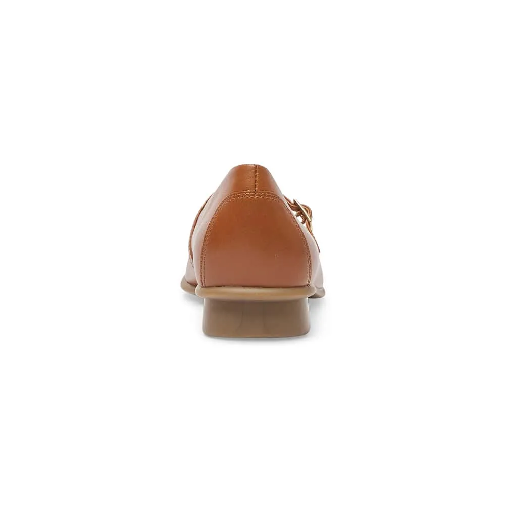 Katrina Flat in Cognac Leather