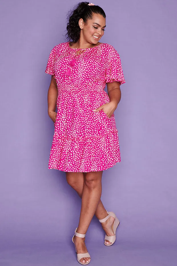 Kimberley Pink Spots Dress