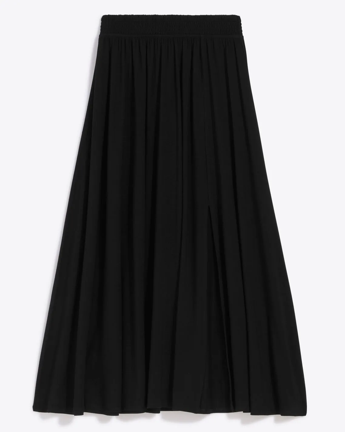 Knit Midi Skirt in Black