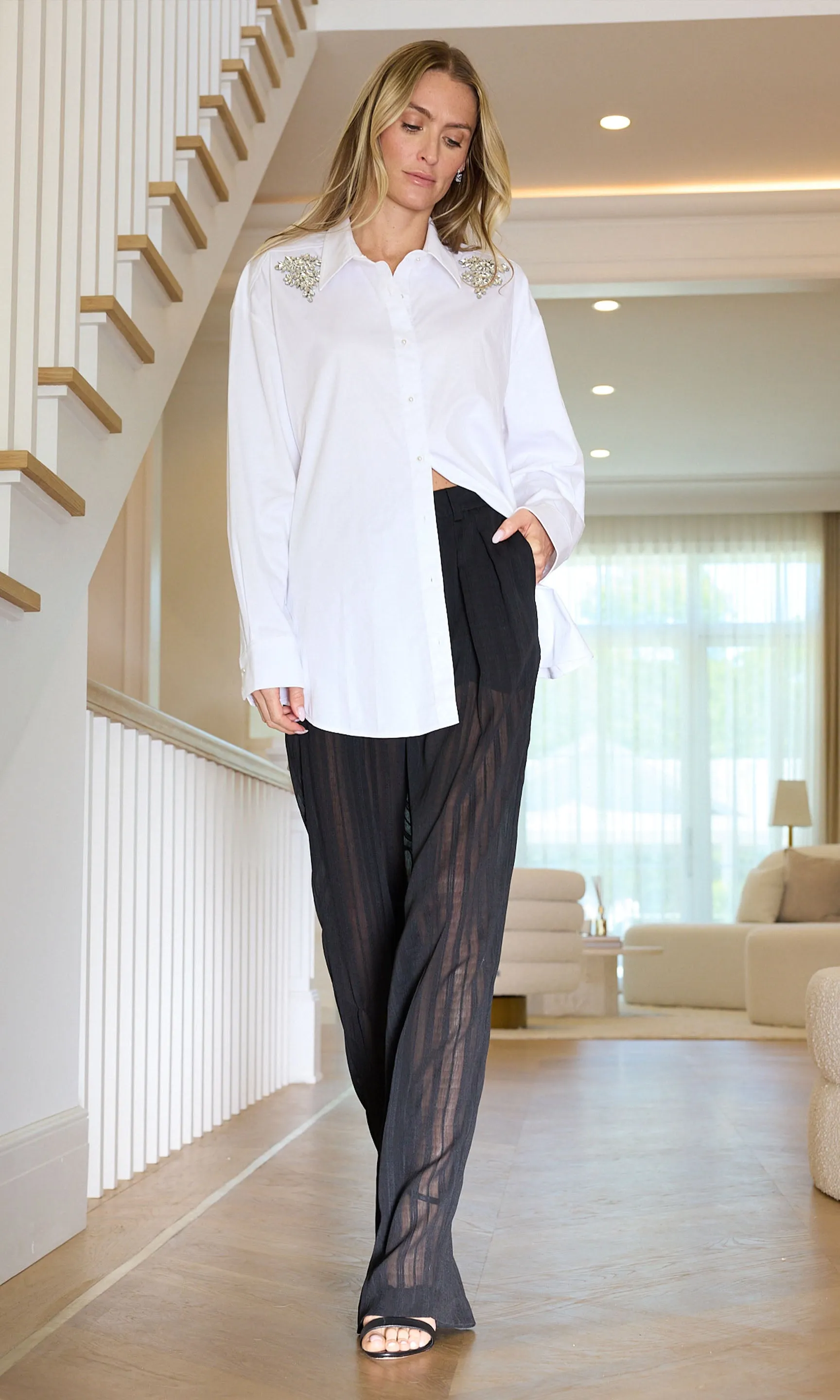 Krista Pinstripe Pants