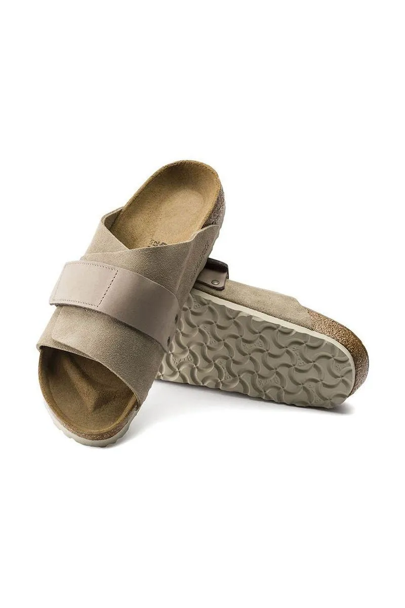 Kyoto Soft Footbed | Grey Taupe Suede   Nubuck