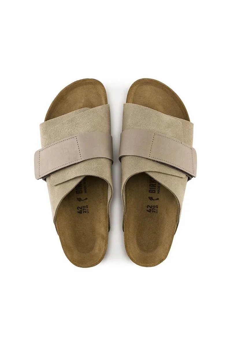 Kyoto Soft Footbed | Grey Taupe Suede   Nubuck