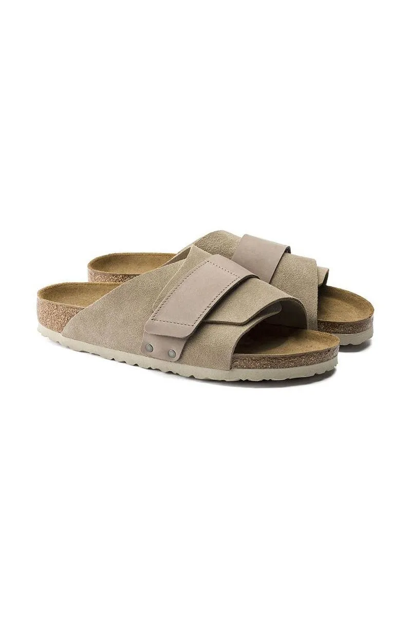 Kyoto Soft Footbed | Grey Taupe Suede   Nubuck