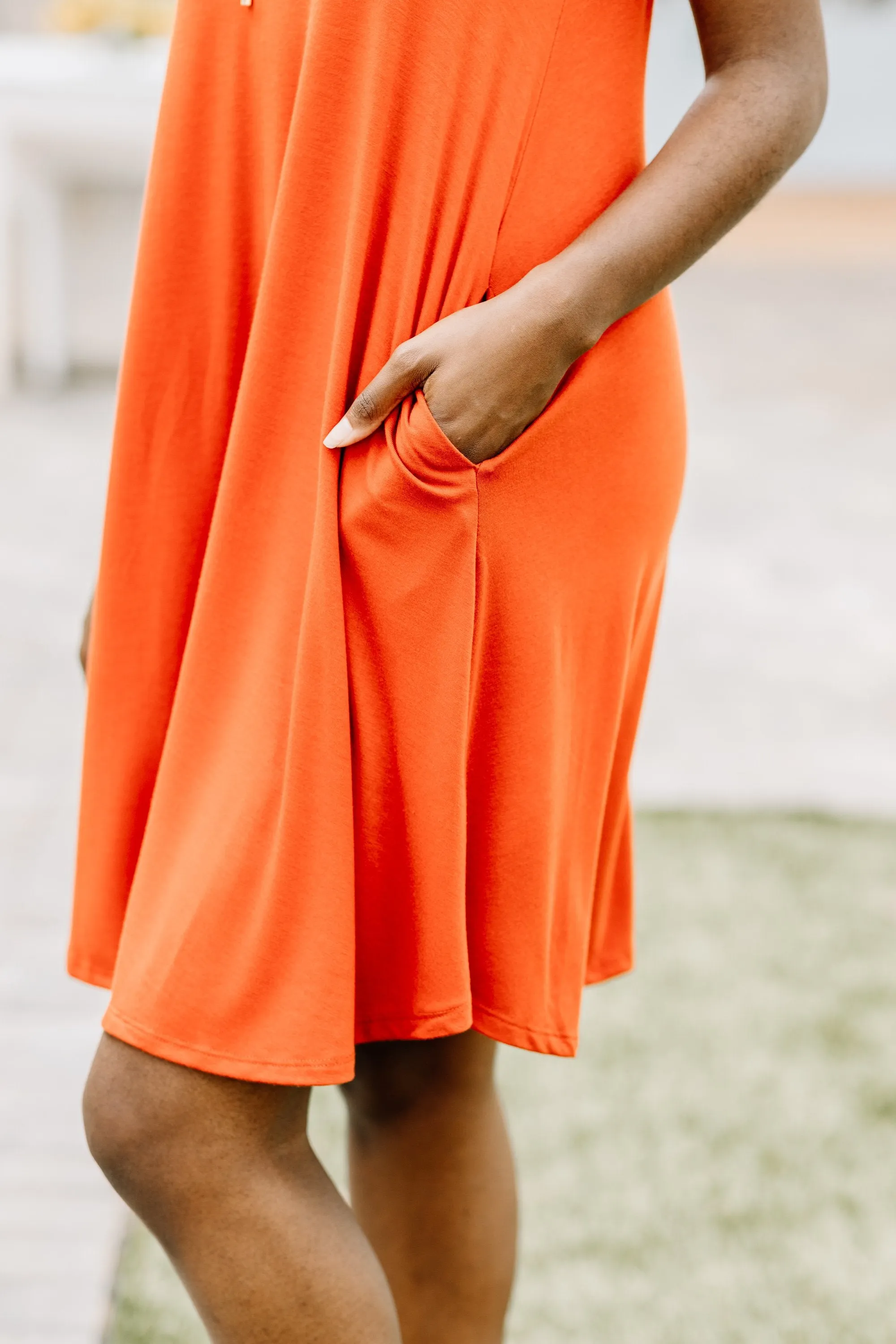 Lean On Me Ash Copper Orange T-shirt Dress