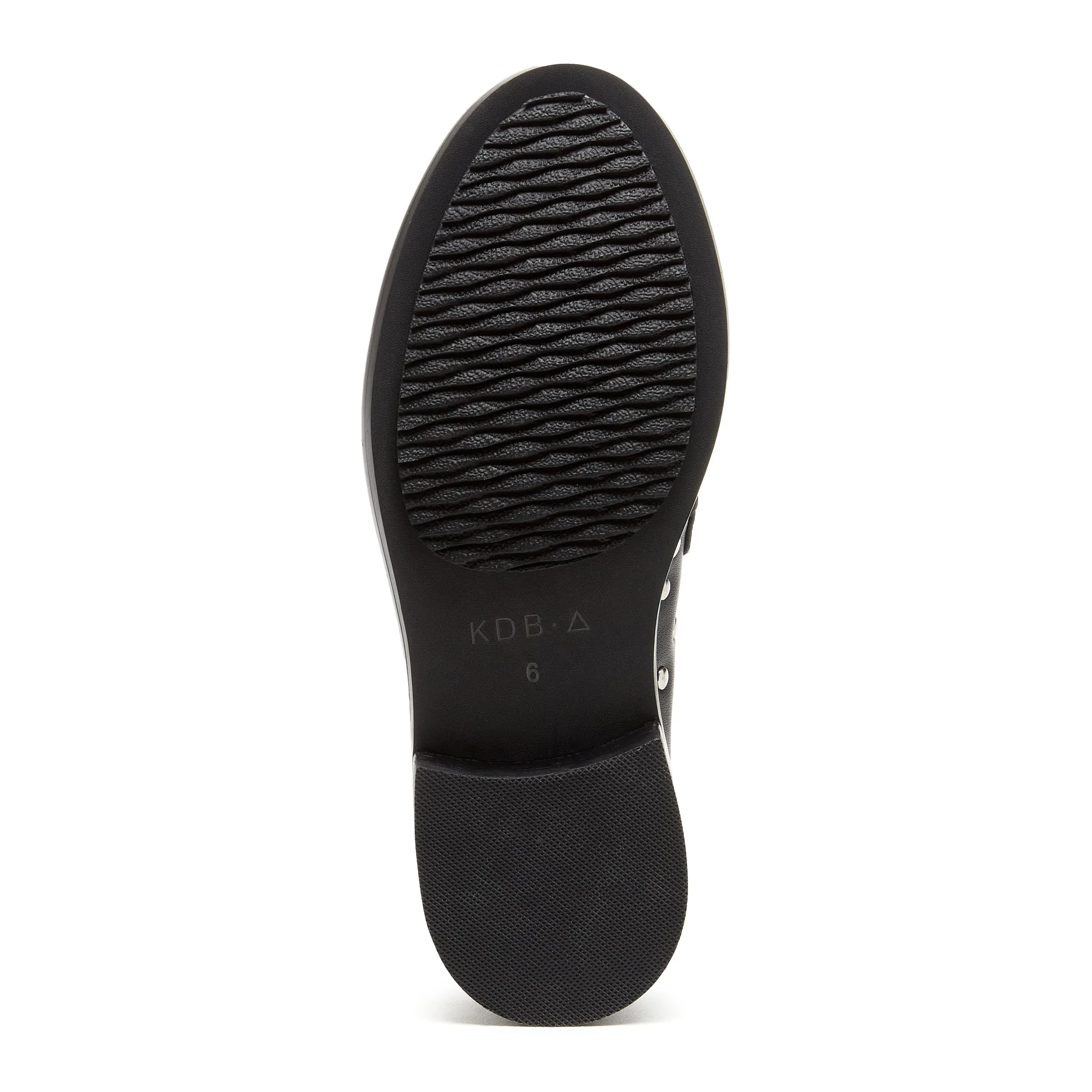 Lens Black Stud Loafers