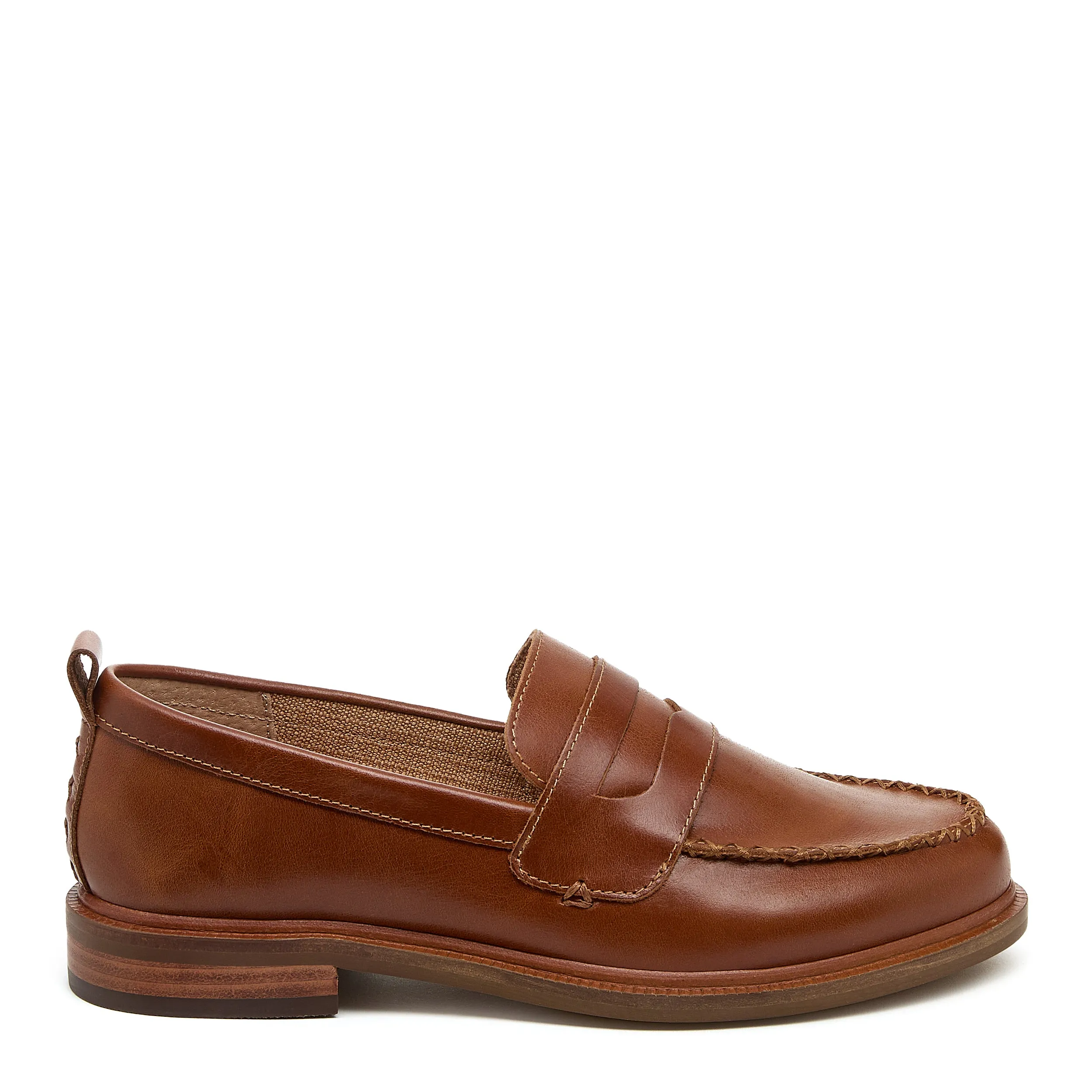 Lens Caramel Leather Loafers