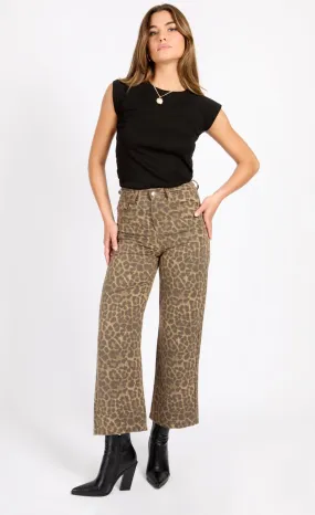 Leopard Print Denim Jeans by Vogue Williams