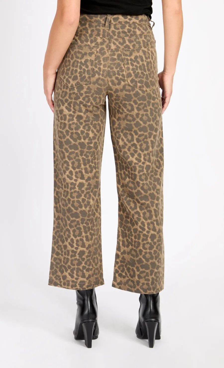 Leopard Print Denim Jeans by Vogue Williams