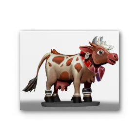 Light Brown Cow Premium Stretched Canvas