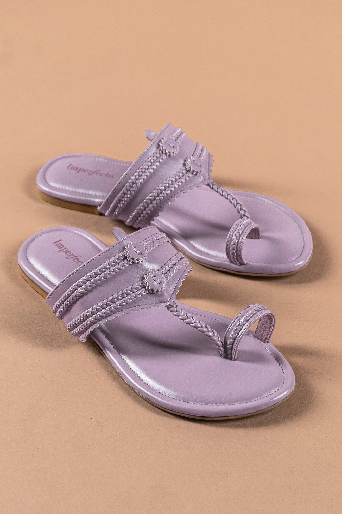 Lilac Kolhapuri Flats