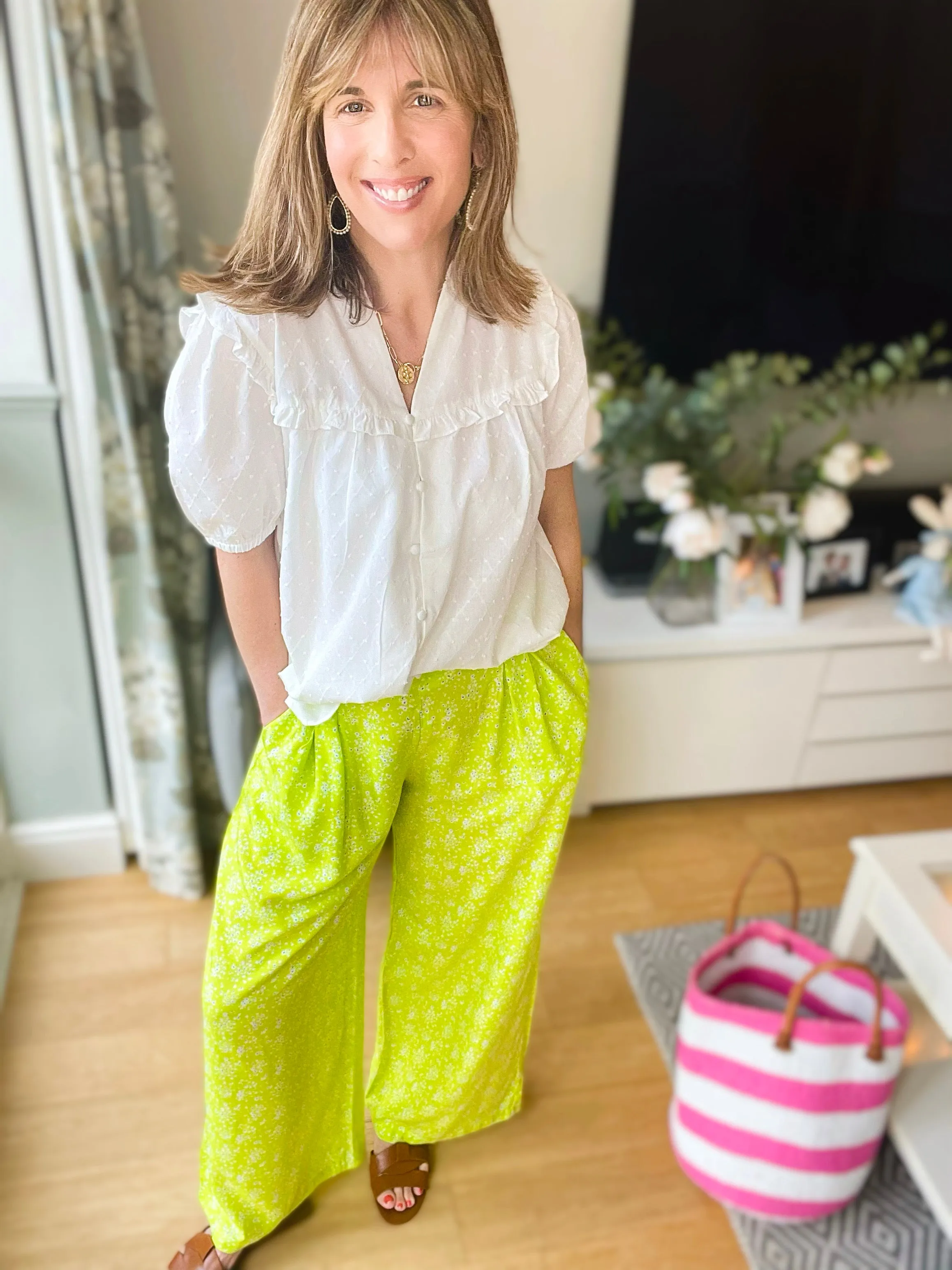 Lime Relaxed Trousers