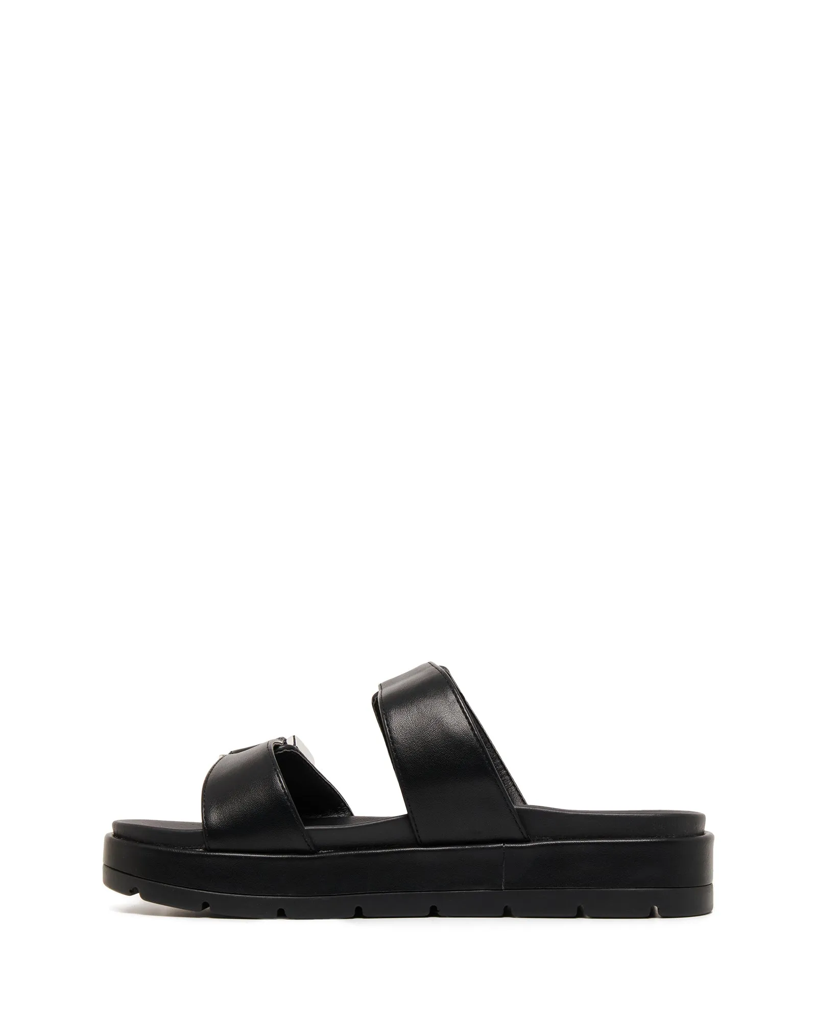 Link Flatform Sandal Black Smooth