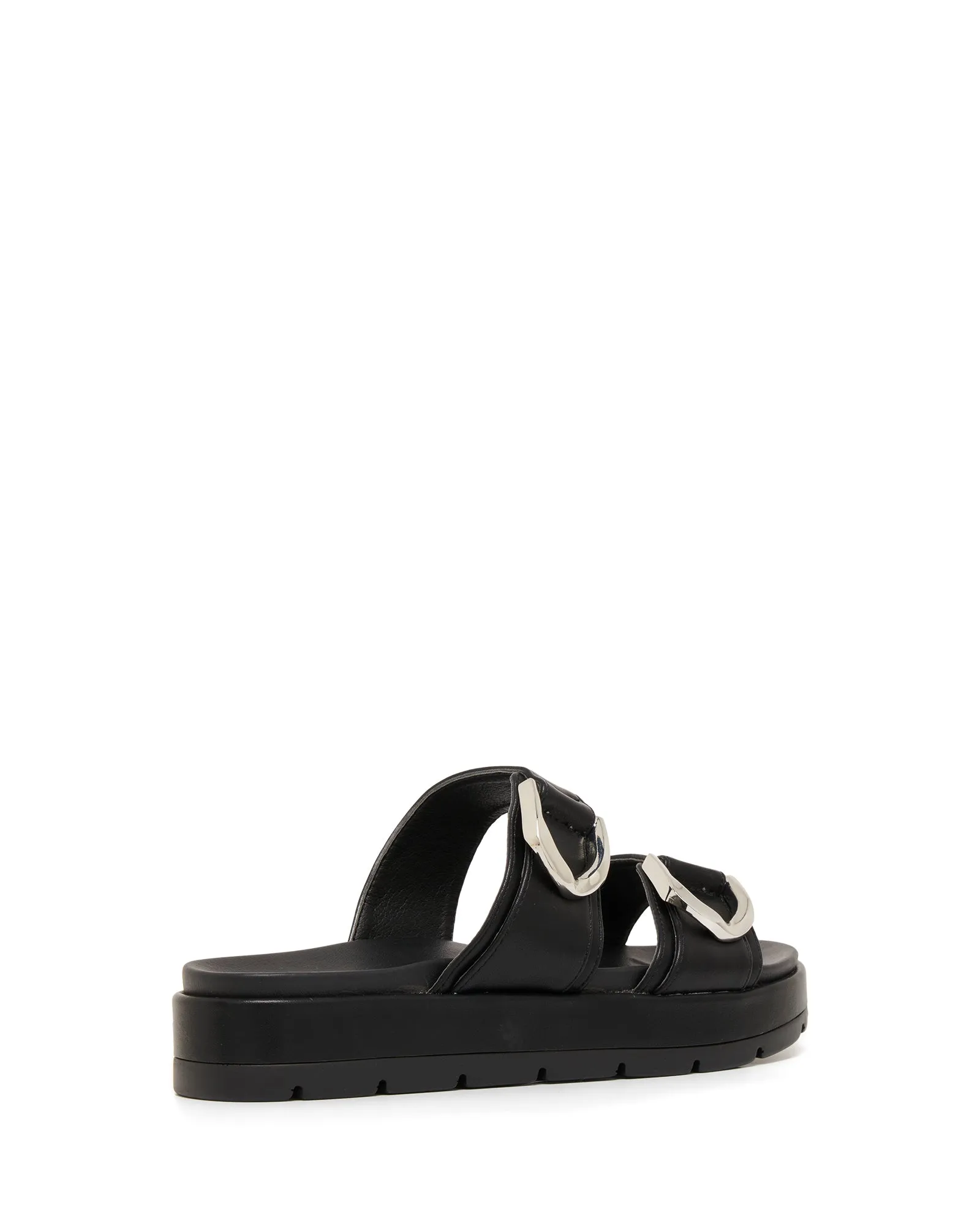 Link Flatform Sandal Black Smooth