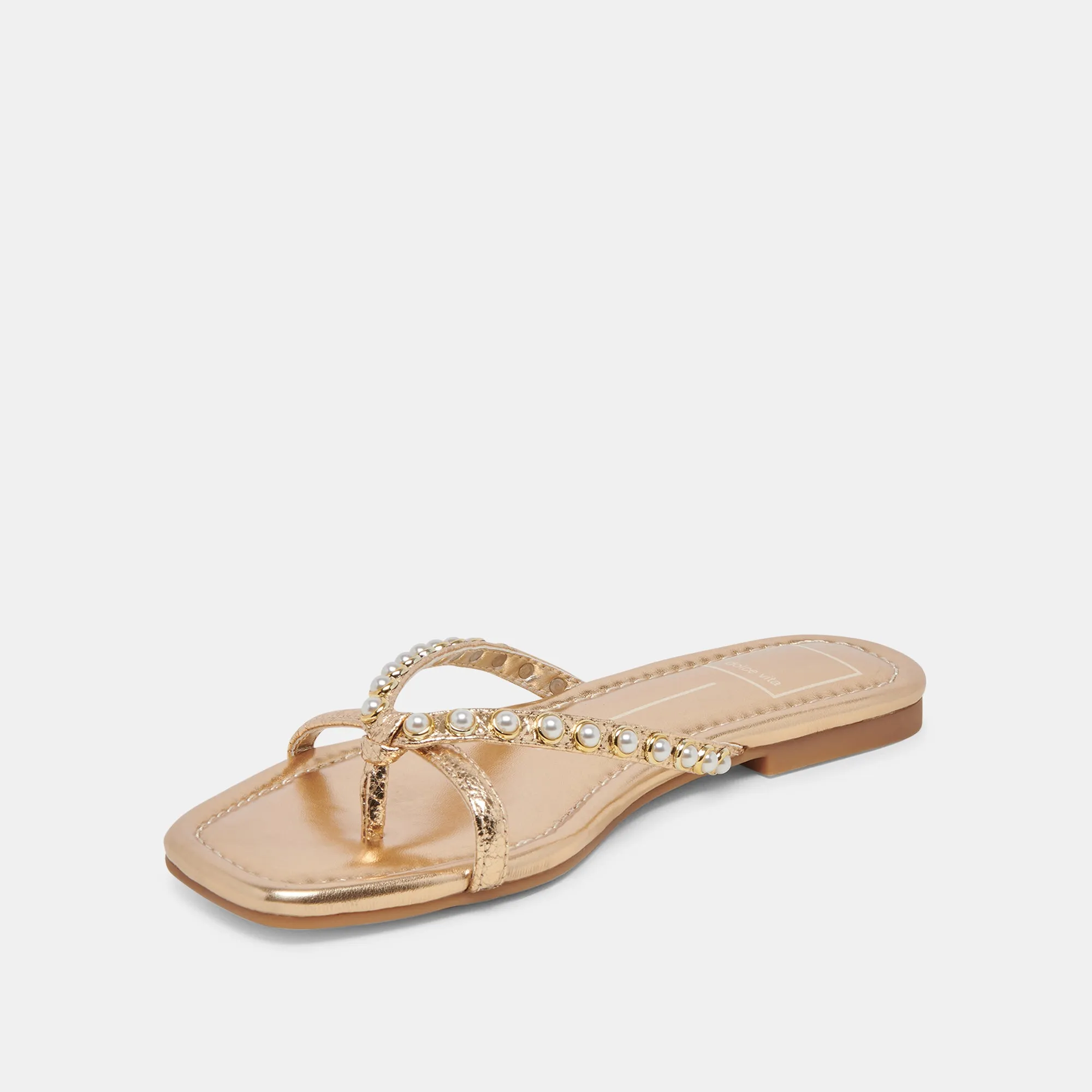 LUCCA PEARL SANDALS GOLD PEARLS