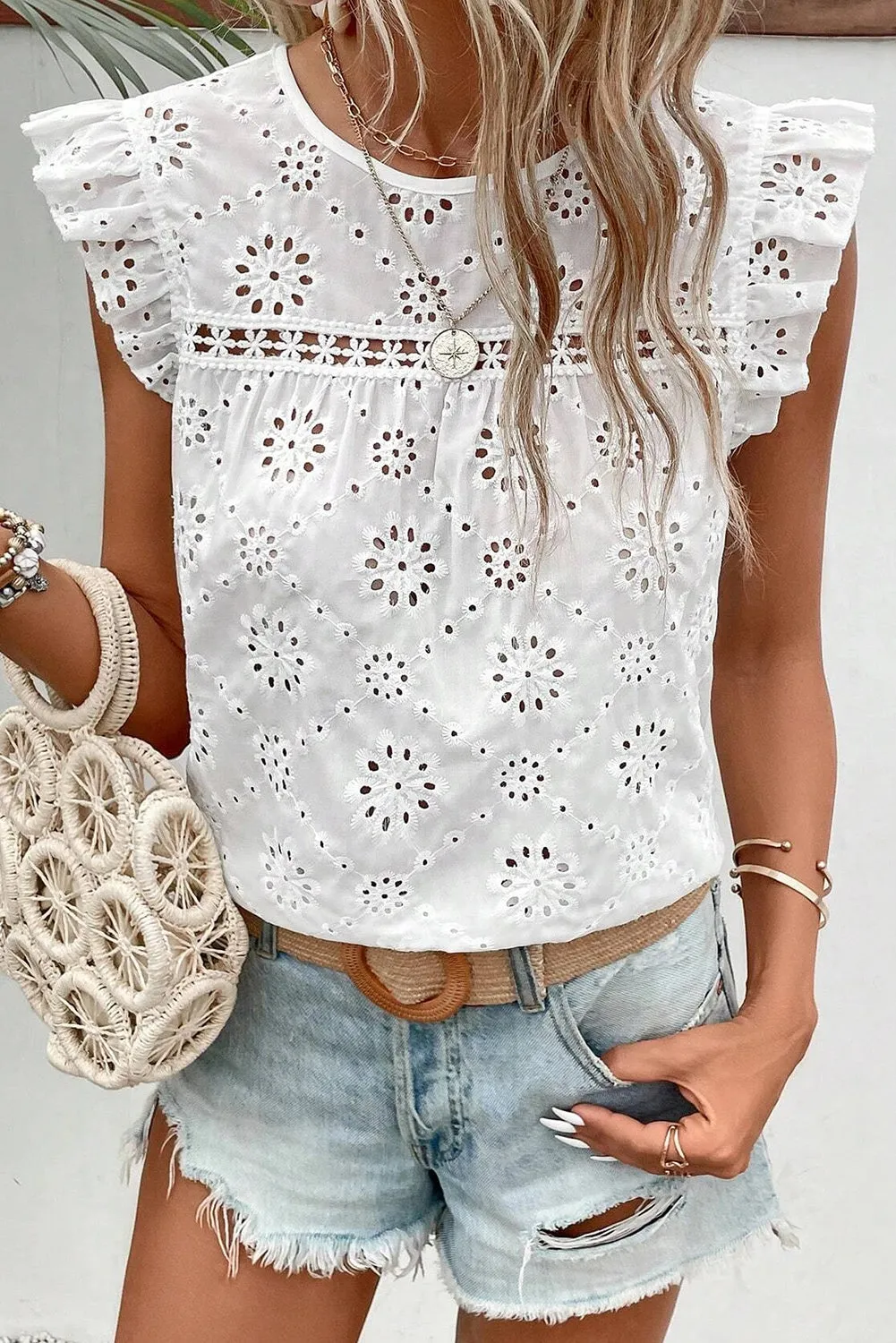 Lucy Eyelet Top