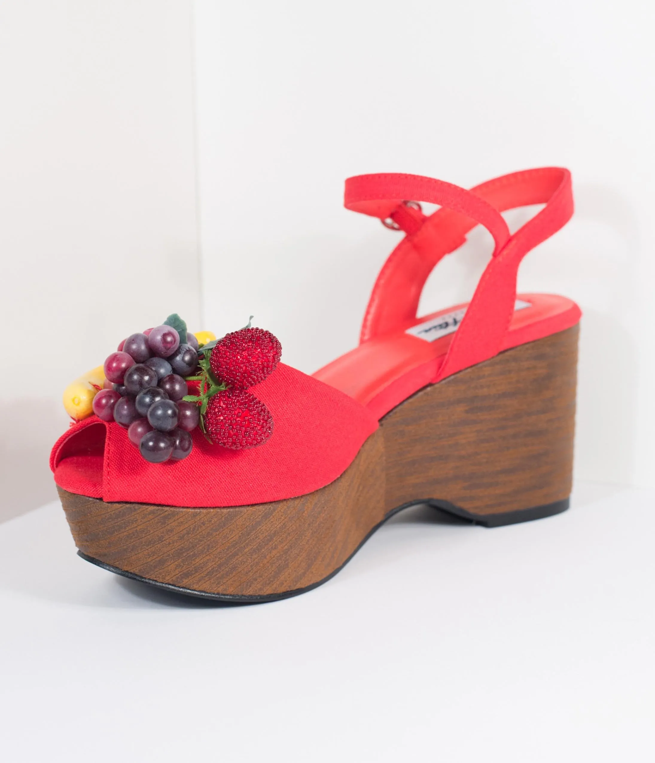 Lulu Hun Red Fruit Peep Toe Kellie Wedges