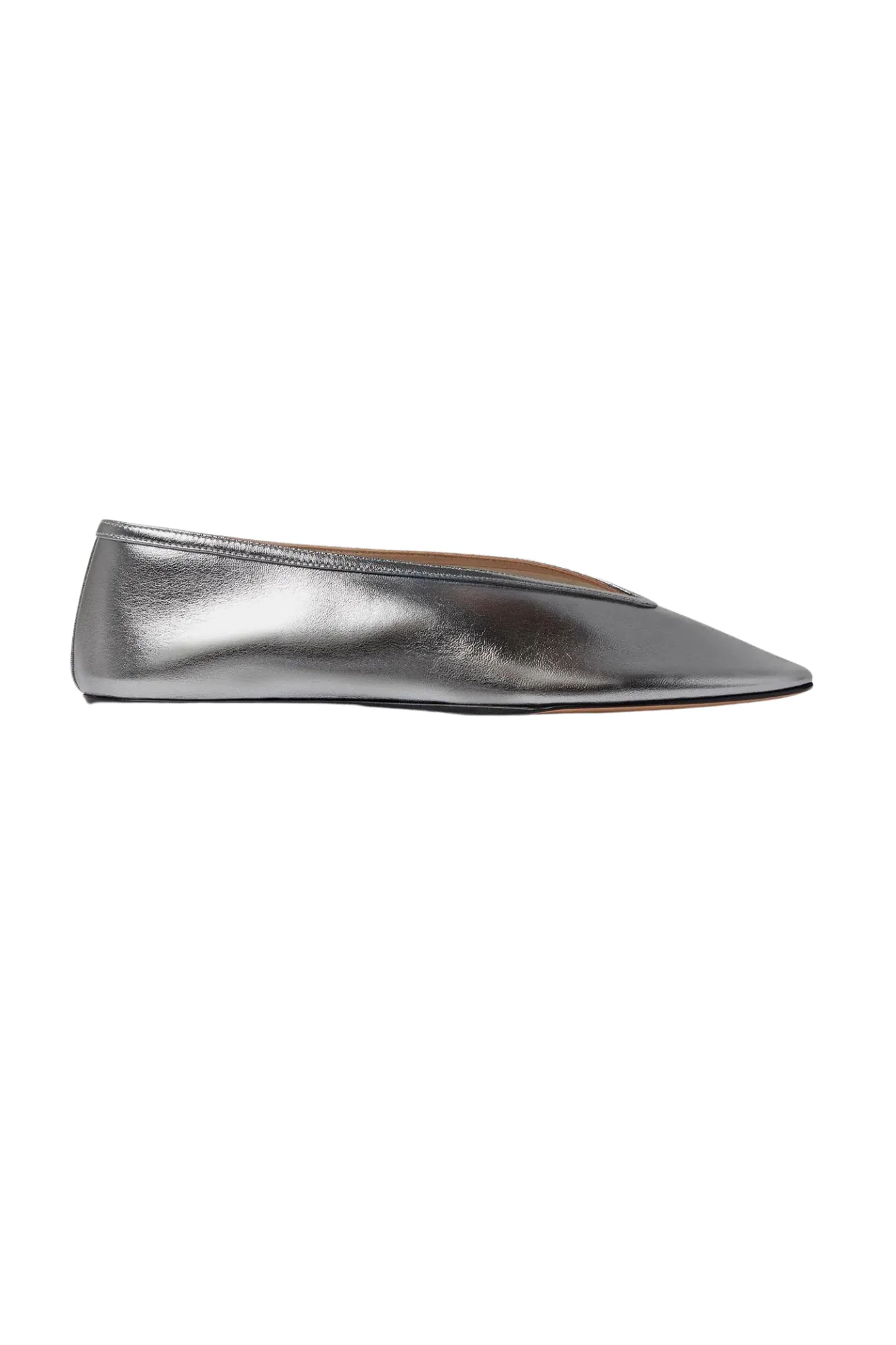 Luna Slipper in Silver Leather