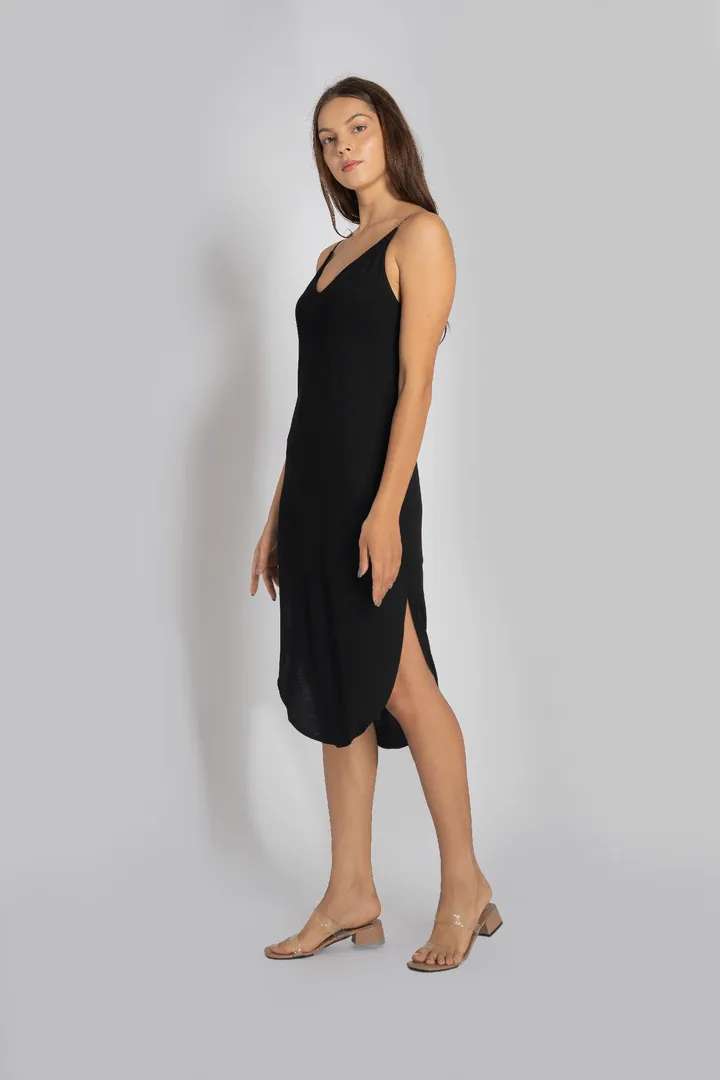 Marilyn Draped Bamboo Midi Dress