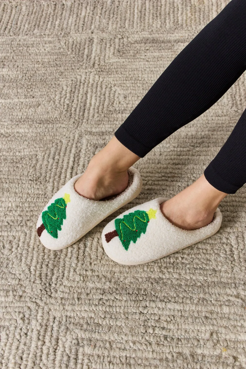 Melody Christmas Tree Cozy Slippers