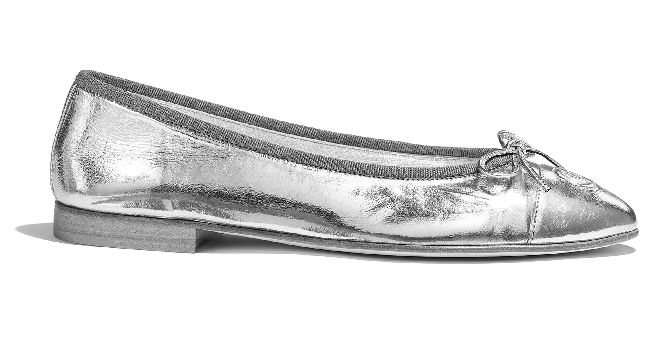 Metallic Goatskin Ballerina Flats