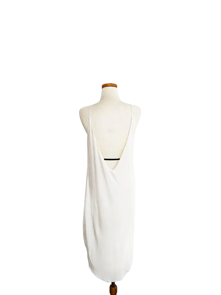 Monroe Low-Back Draped Bamboo Midi Dress