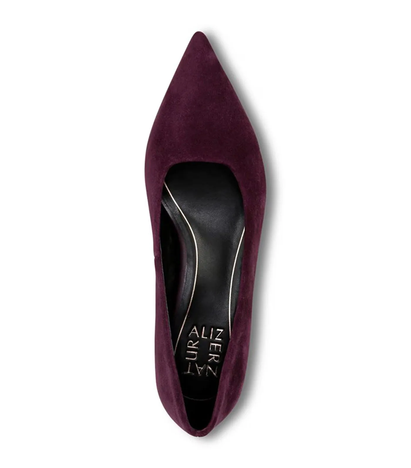 Natalia Kitten Pump Deep Plum Purple Suede