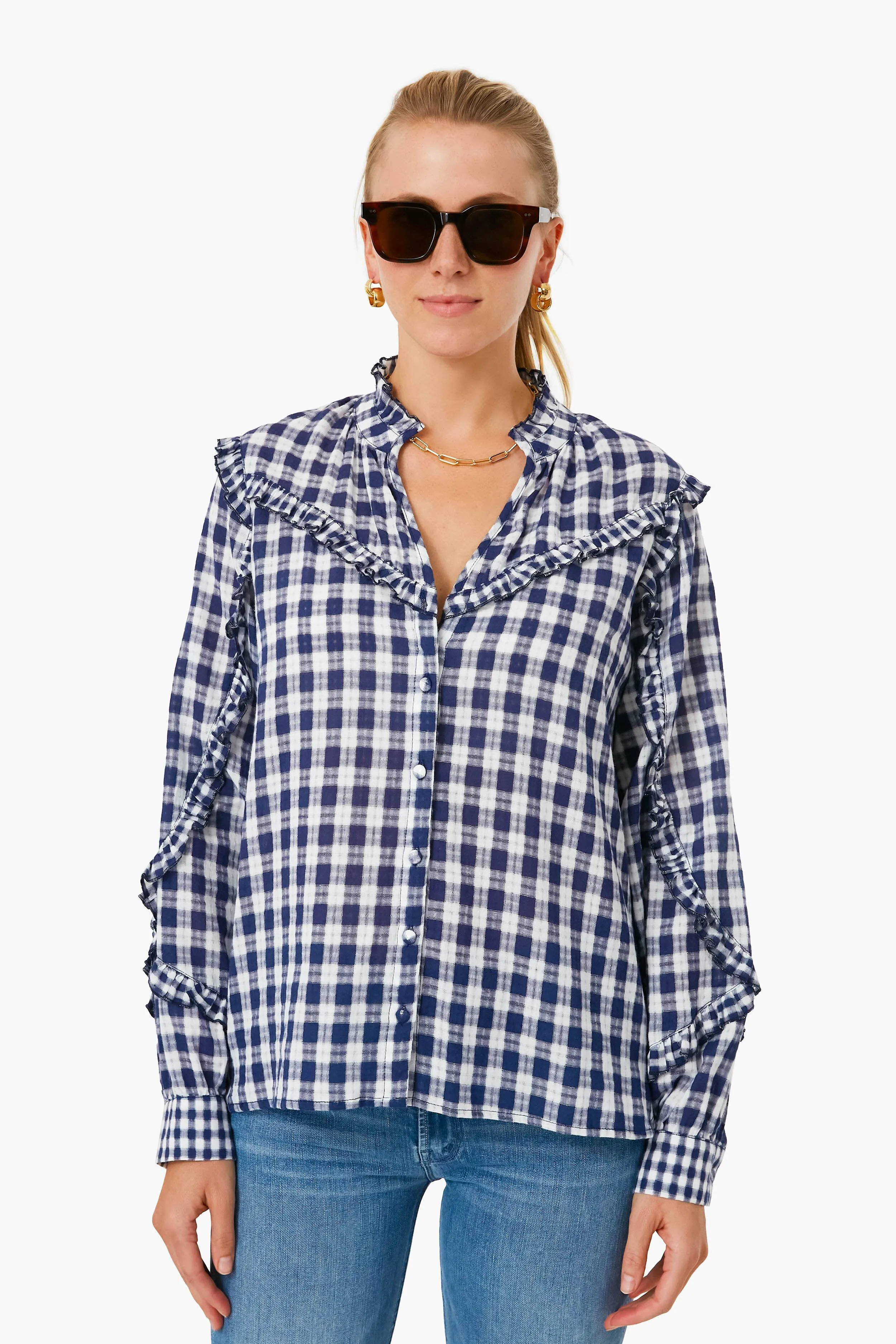 Navy Check Sacha Shirt