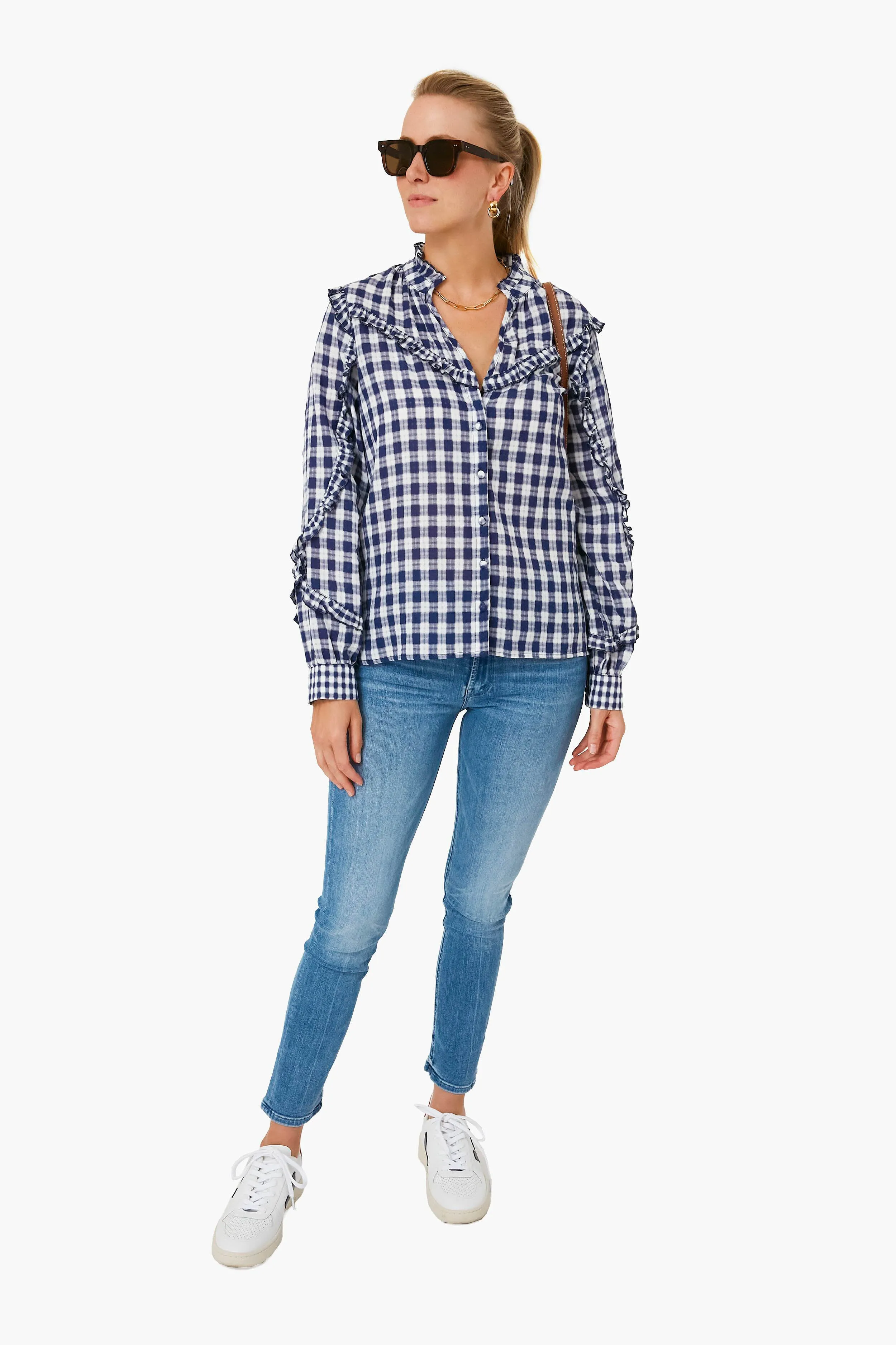 Navy Check Sacha Shirt