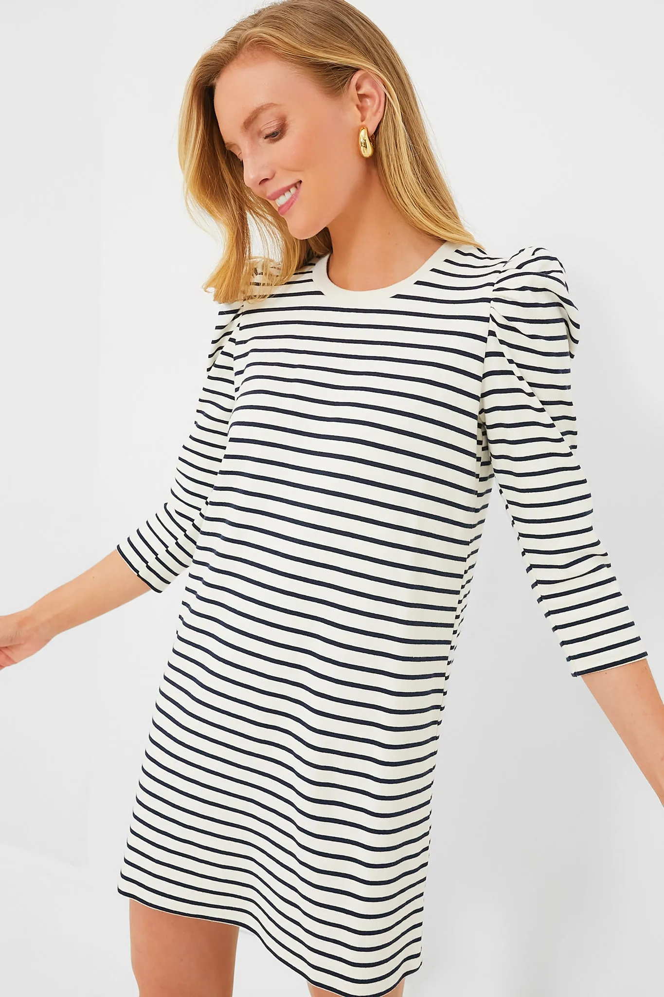 Navy Stripe Vesty Mini Dress