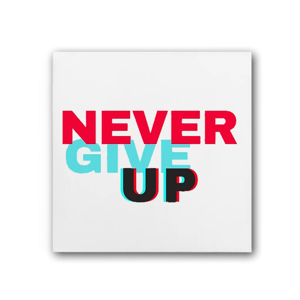 Never Give Up Premium Stretched Canvas