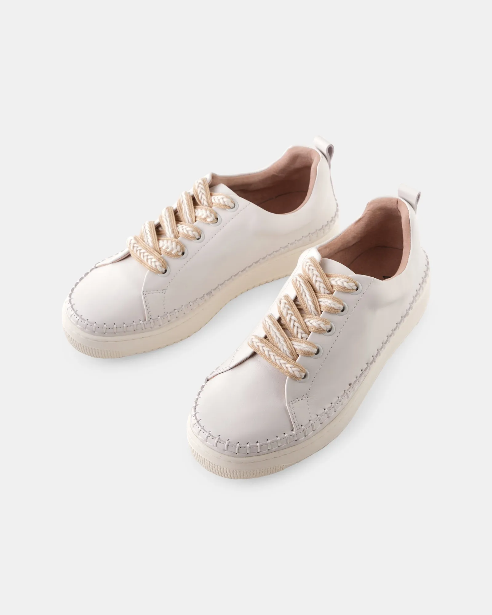 Nia Leather Sneaker - White