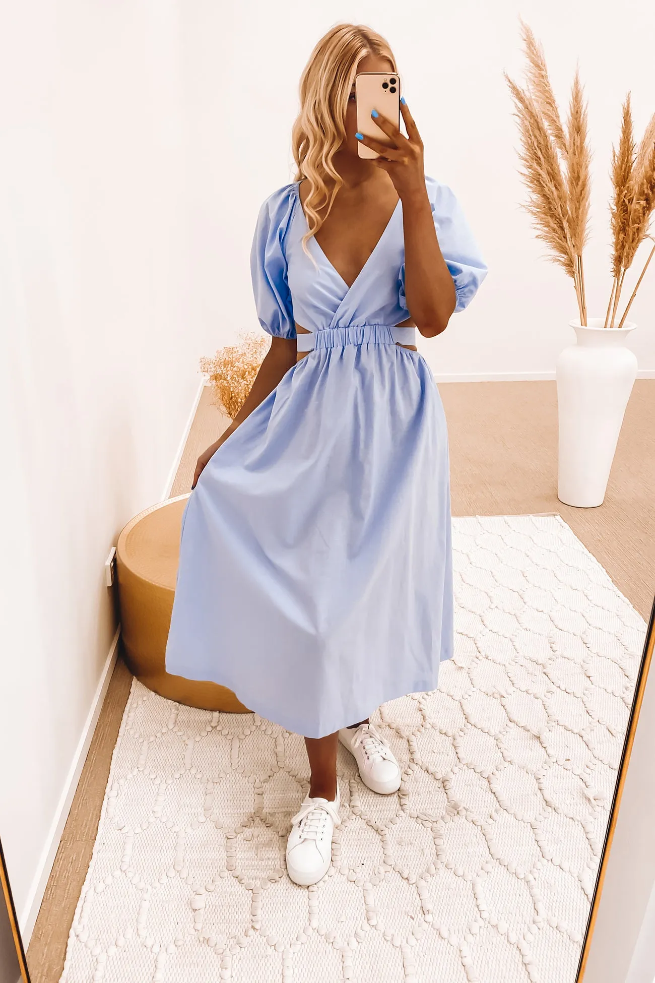 Nola Midi Dress Blue