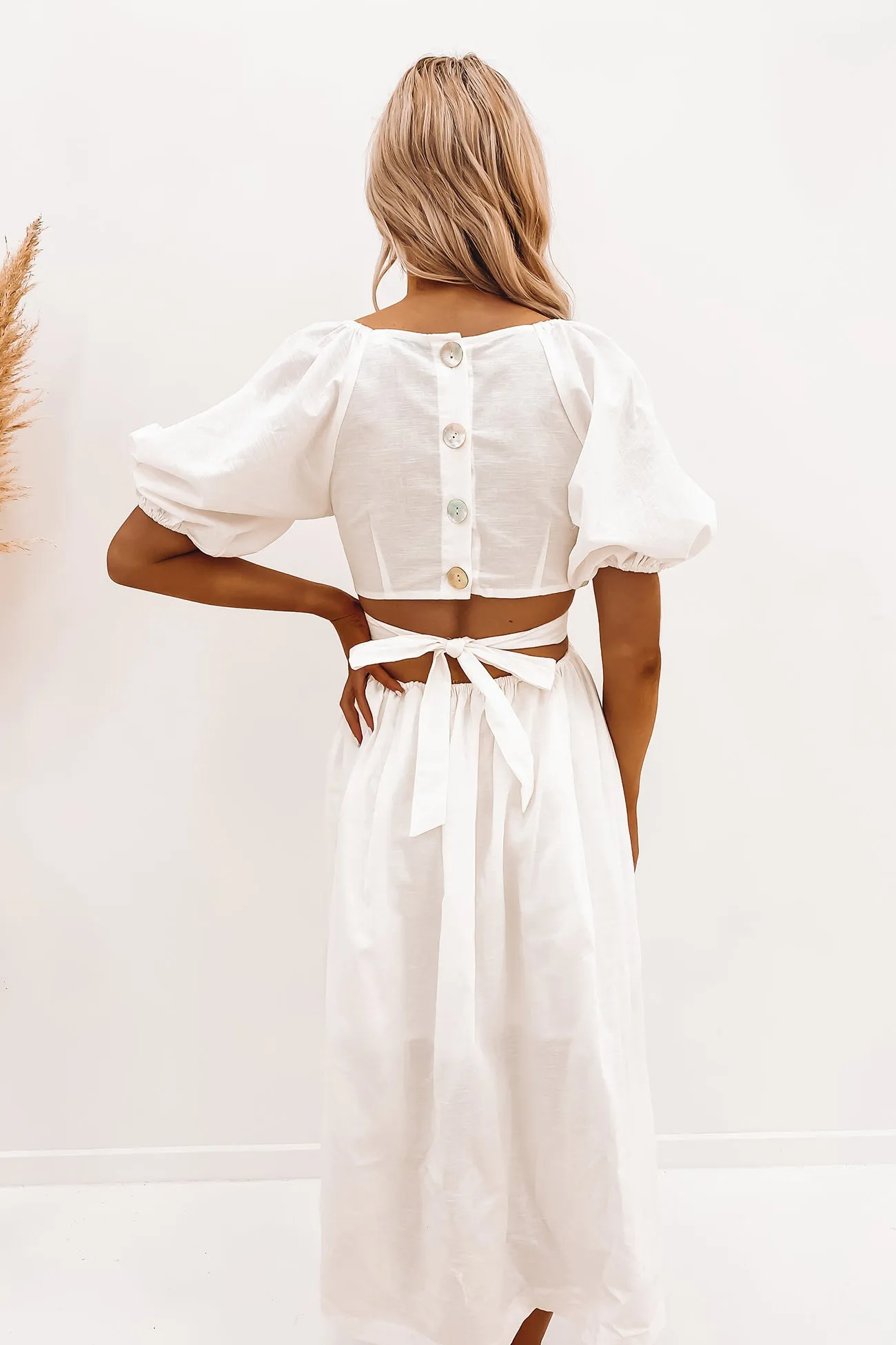 Nola Midi Dress White