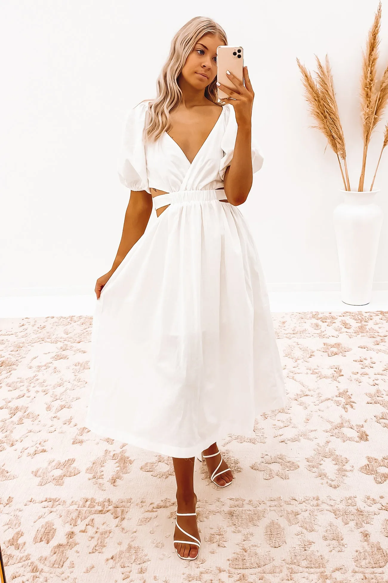 Nola Midi Dress White