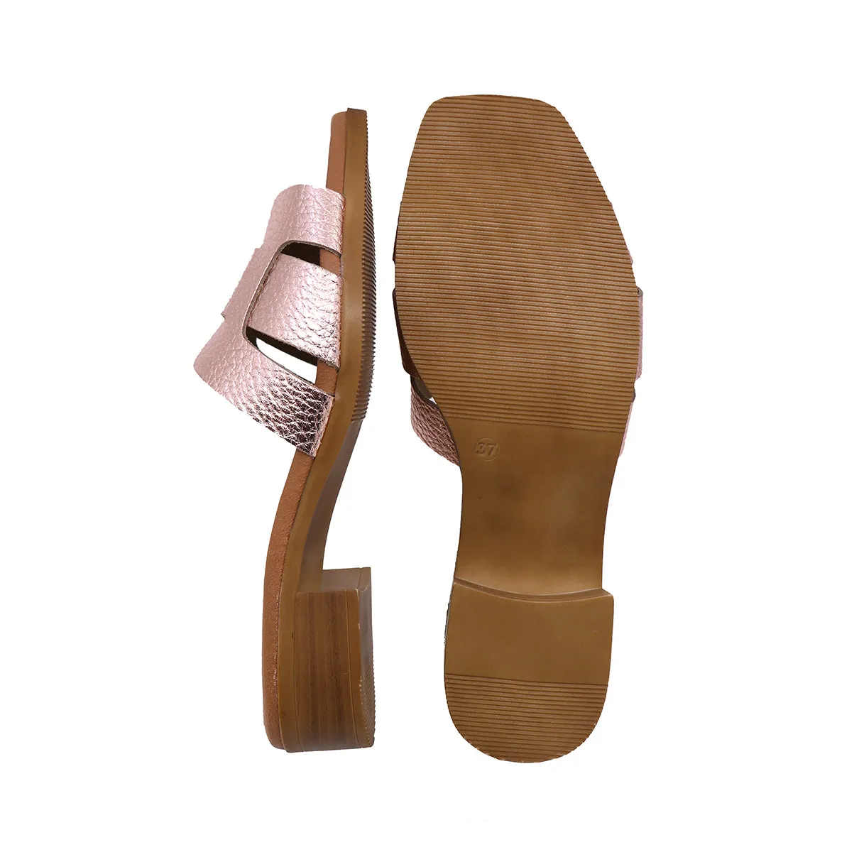 Ola Pink Gold  Soft Sandals