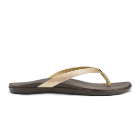 Olukai Ho'Opio Leather Sandal-Bubbly/Dk Java