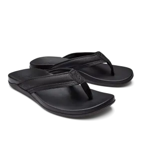 Olukai "Maha" Men's Relief Sandals- Black