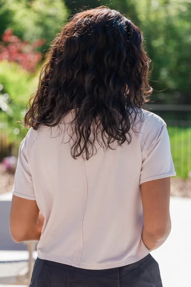 One Step Ahead Taupe Cropped Tee