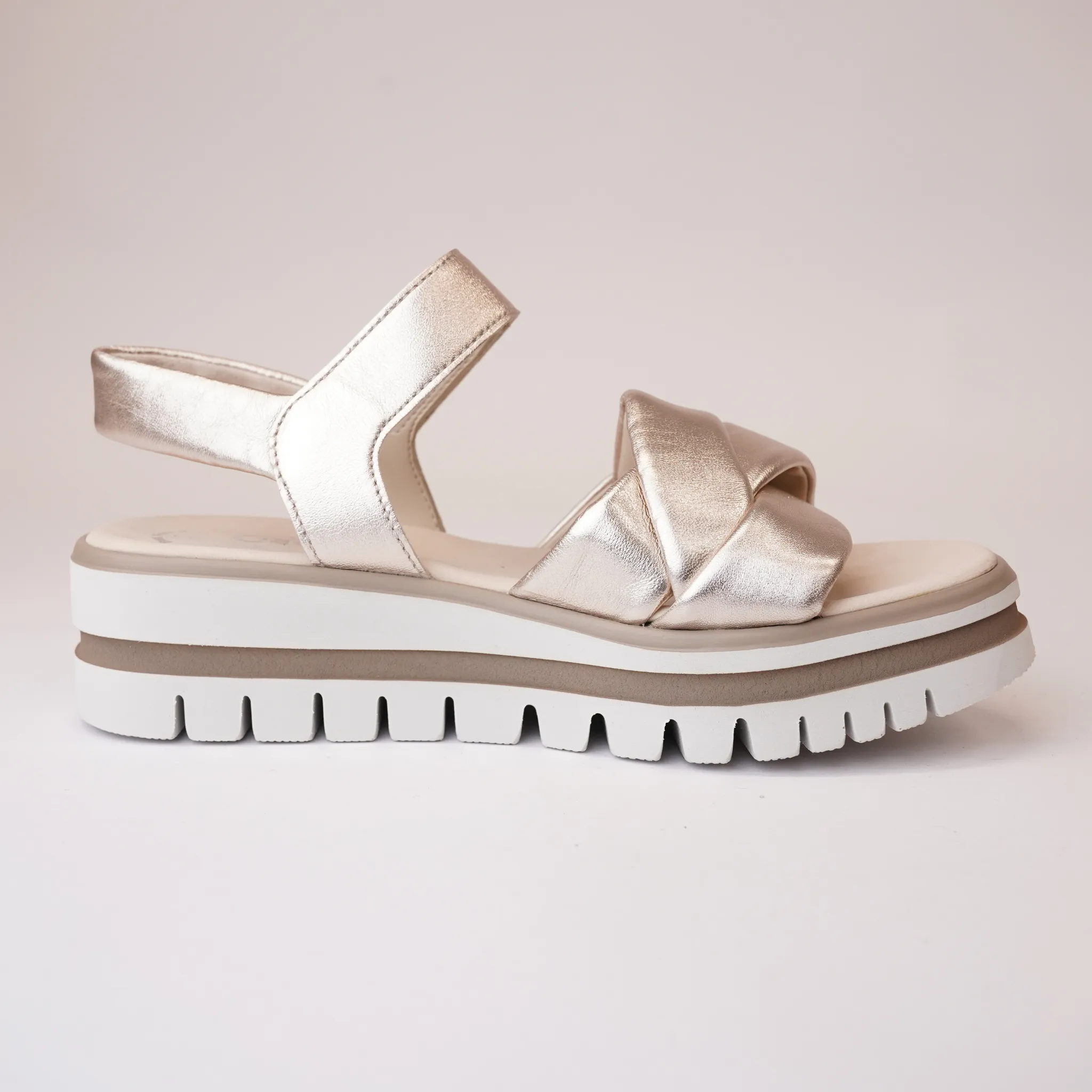 Ormond Pewter Leather Sandals